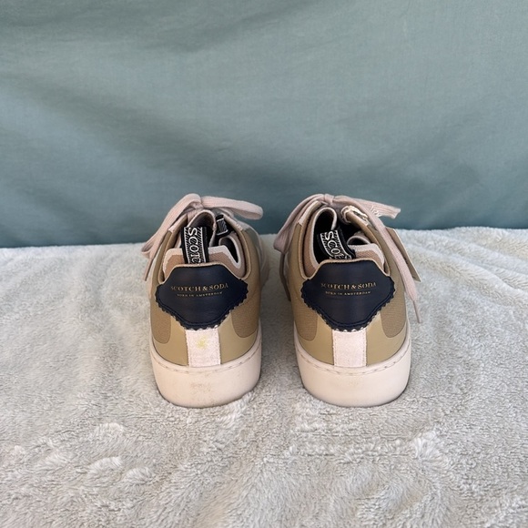 NWT Scotch & Soda Multi Sand Plakka Sneakers Men's Size 9.5 Leather Luxury - Picture 4 of 8